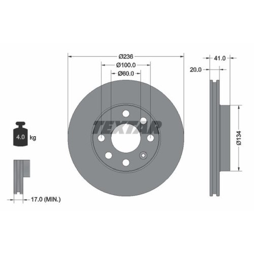 Textar dischi freno - textar, 2